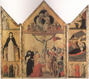 Shool of Bologna Triptych with the Crucifixion (mk05) oil painting image